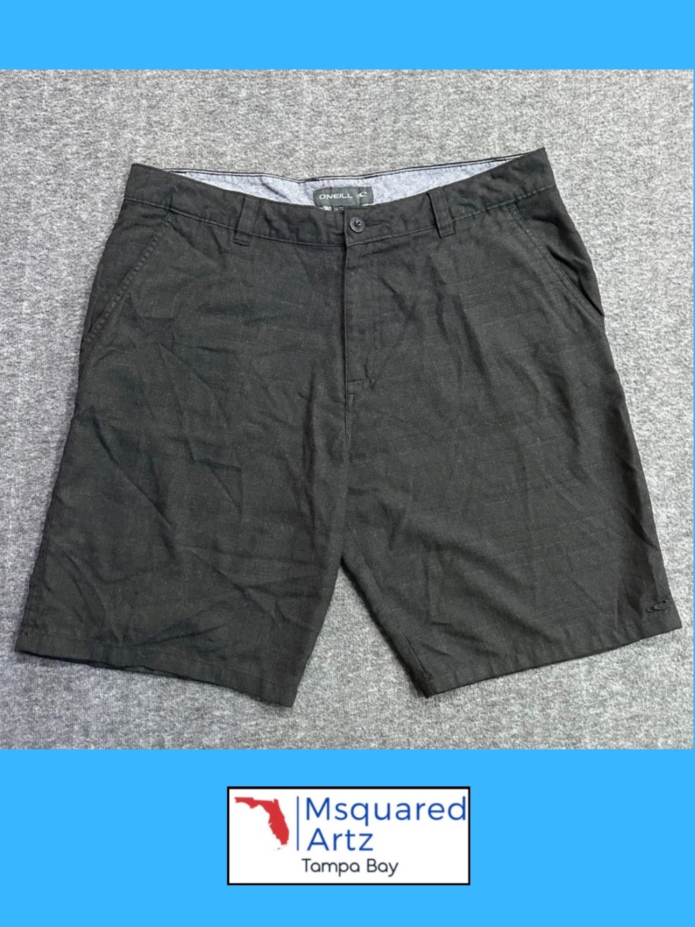 O'Neill Men's Black Hybrid Shorts Size 36 Casual Stretch Walk Shorts